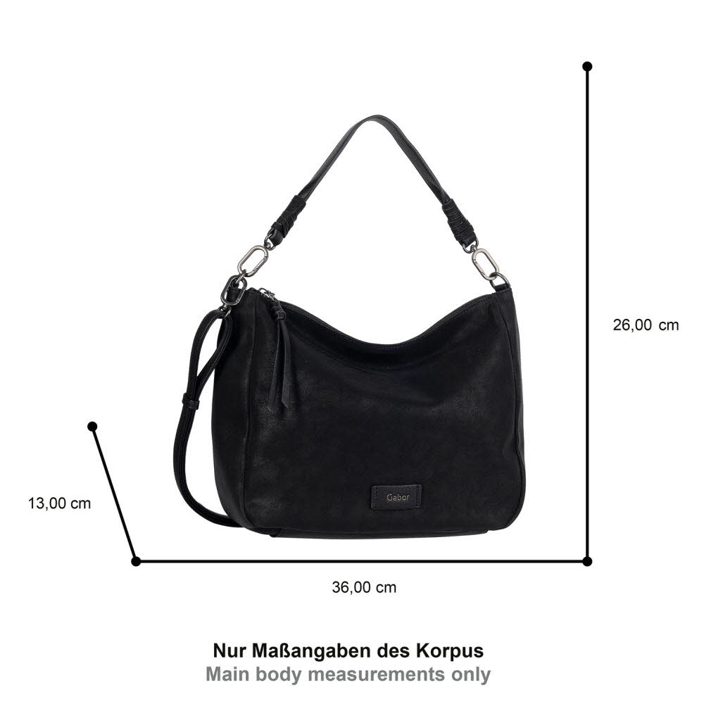 Gabor Umhängetasche LIDA schwarz
