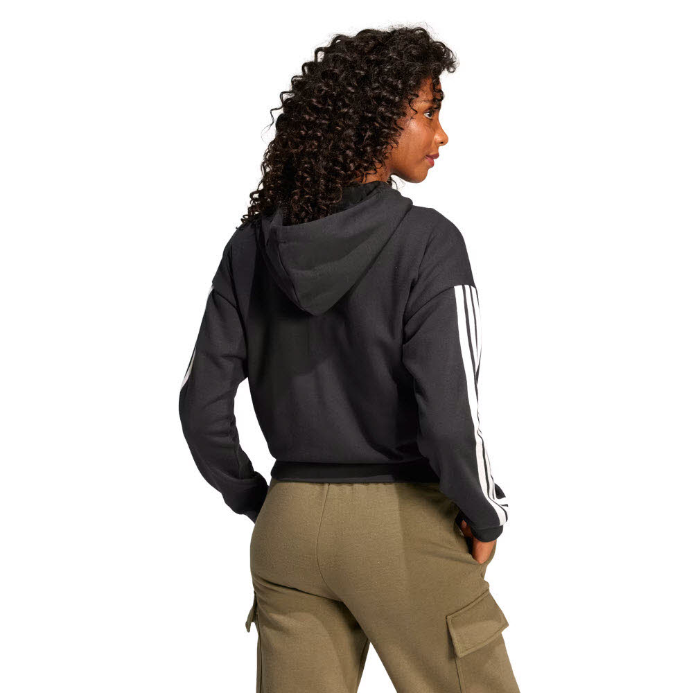 adidas Damen 3-Streifen Kapuzenjacke