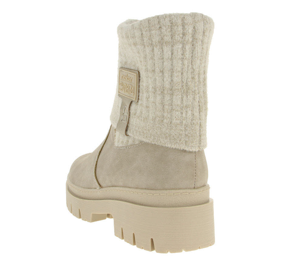 Rieker Damen Stiefel mit Krempelschaft