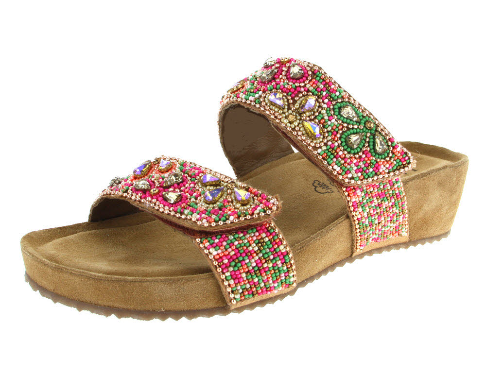 Lazamani Damen Pantolette mit Keilsohle
