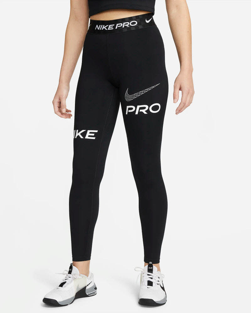 NIKE PRO DRI-FIT WOMEN'S MID-R,BLA