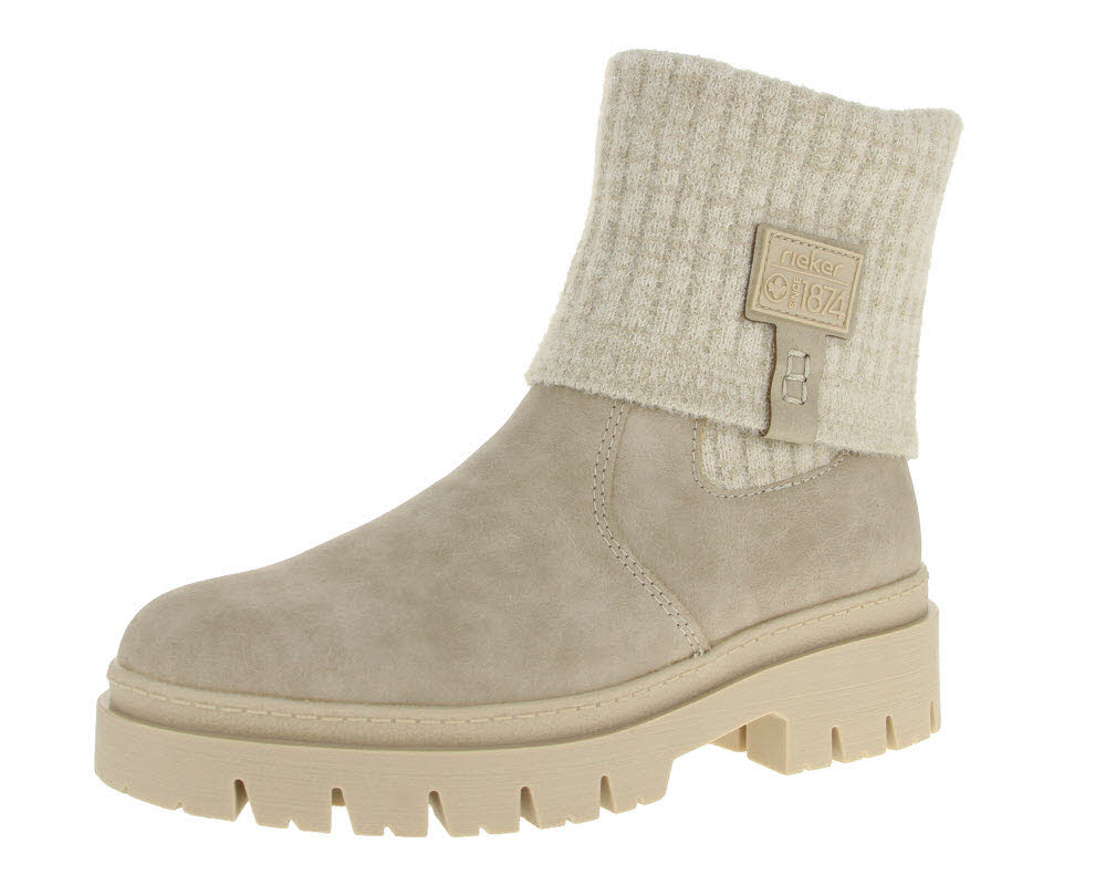Rieker Damen Stiefel mit Krempelschaft