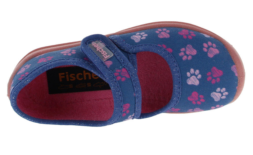 Fischer Hausschuh mit Klettverschluss
