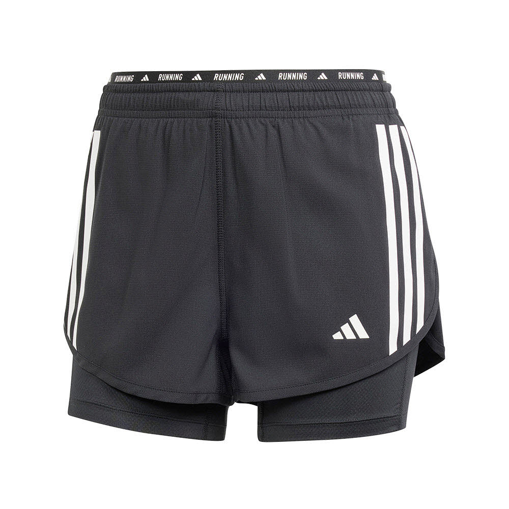 adidas Run 3-Stripes 2-in-1 Shorts