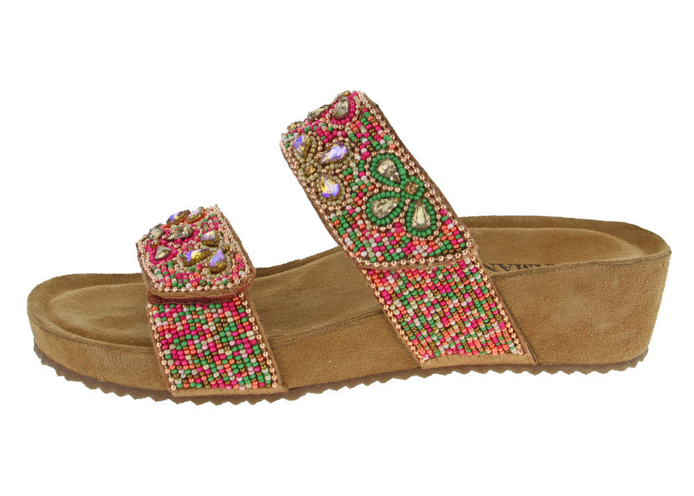 Lazamani Damen Pantolette mit Keilsohle