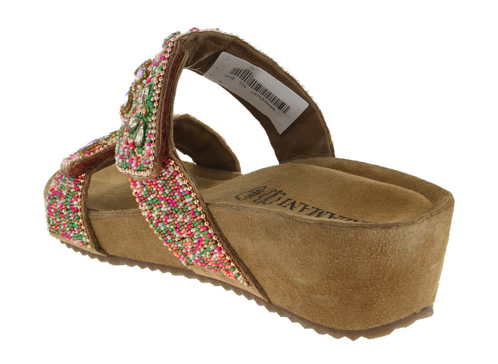 Lazamani Damen Pantolette mit Keilsohle
