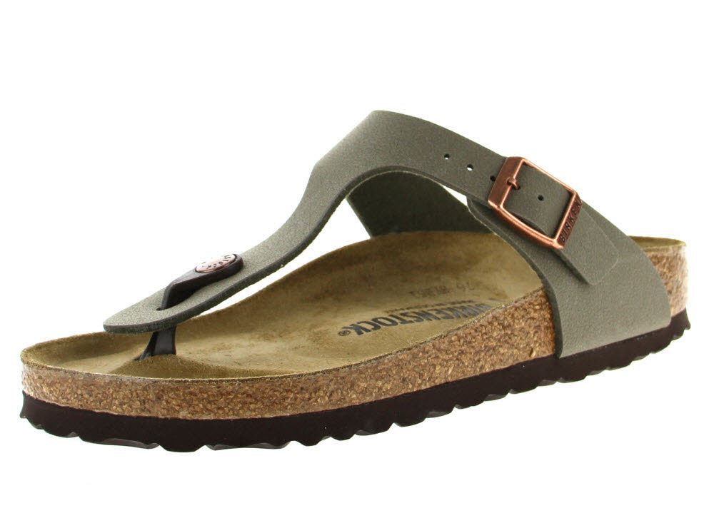 Birkenstock Pantolette Gizeh in stone