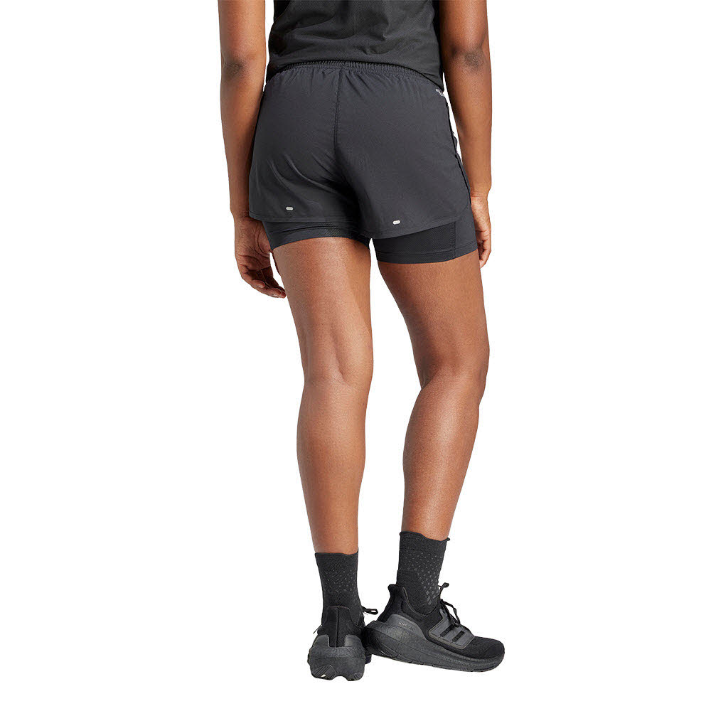 adidas Run 3-Stripes 2-in-1 Shorts